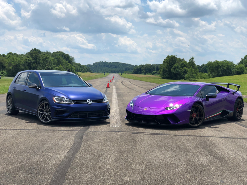 The Tuned Golf R was taking names til the Performante showed up